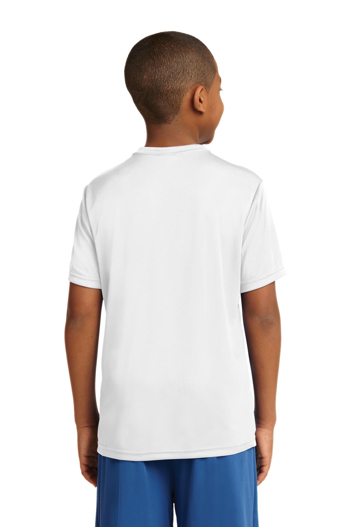 White Sport-Tek Youth PosiCharge Competitor Tee. YST350