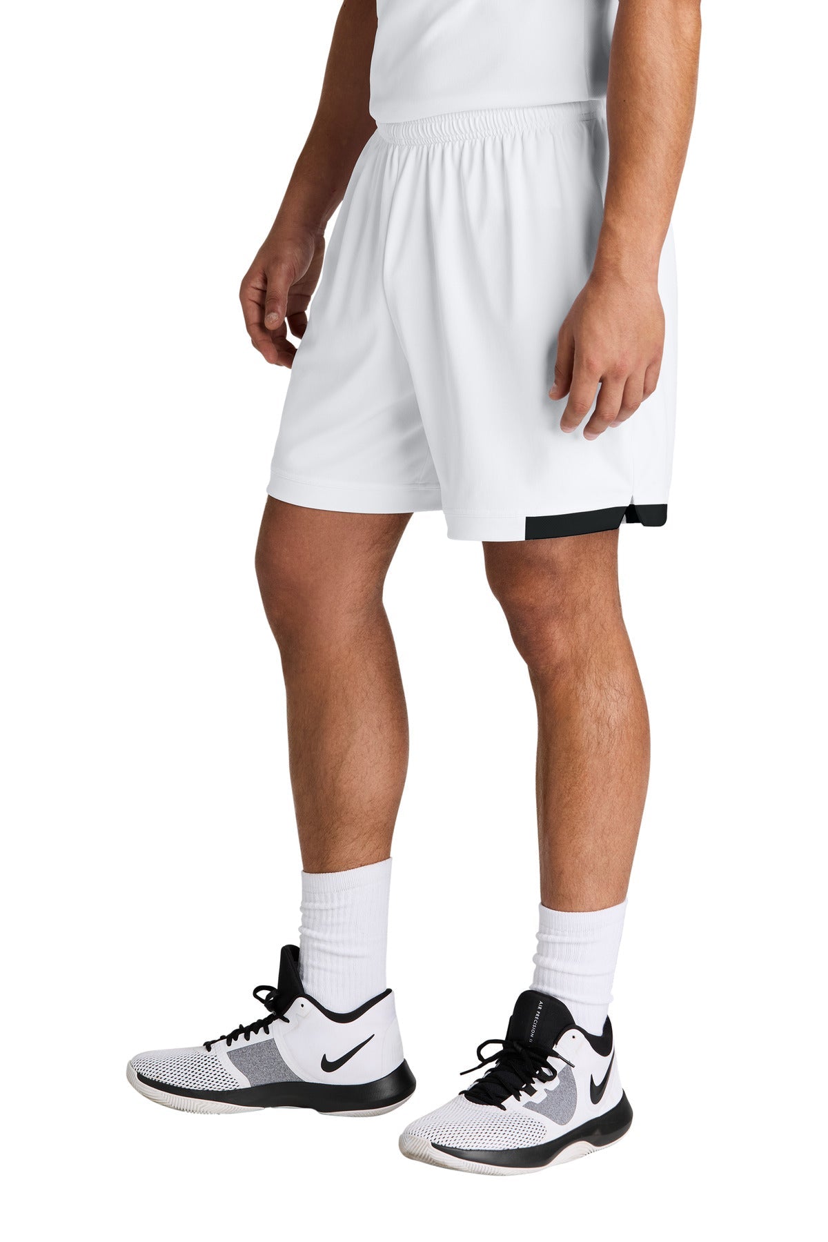 White/Blk Sport-Tek Club 7" Short ST442