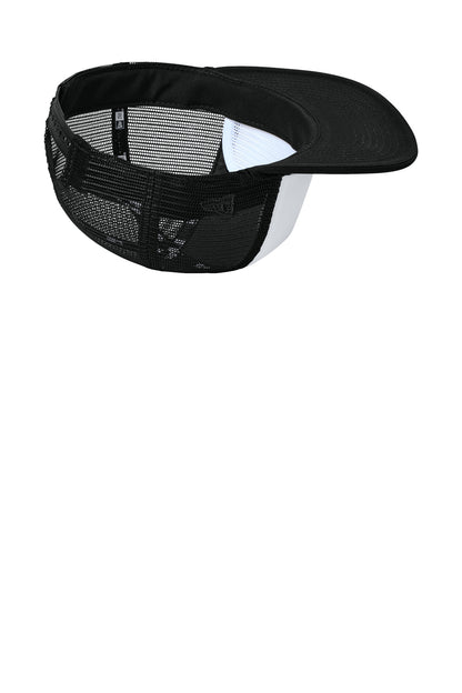 Wht/Bk/Bk New Era Foam Rope Trucker Cap NE410