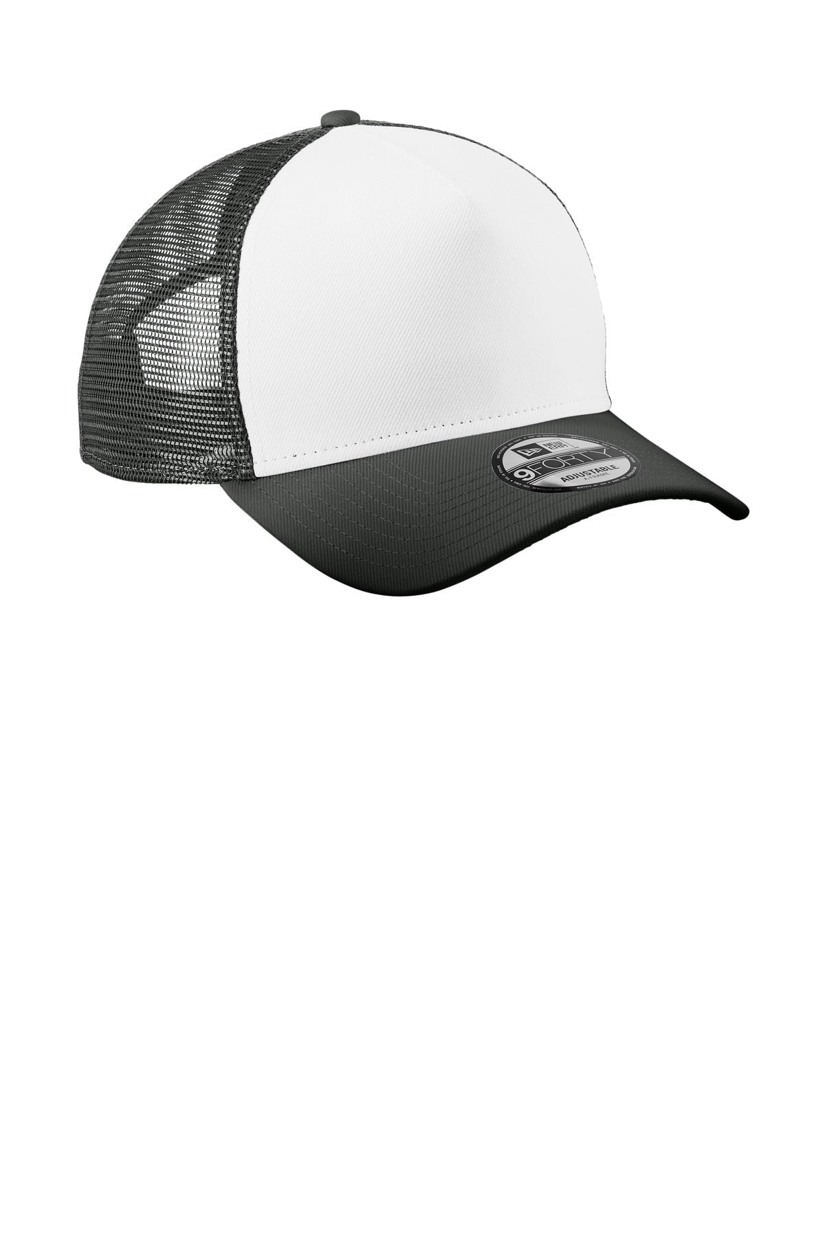 Wht/Gp/Gp New Era A-Frame Snapback Mesh Back Cap NE212