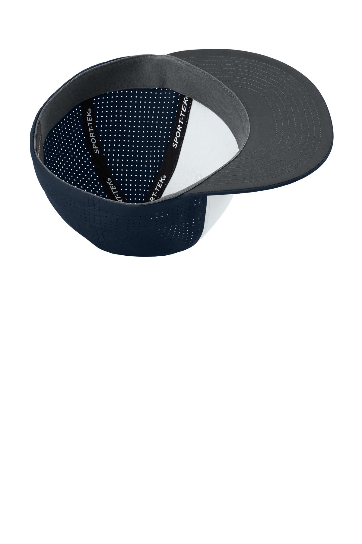 Wh/TNv/TNv Sport-Tek Pro-Cut Stretch-Tek Cap STC64
