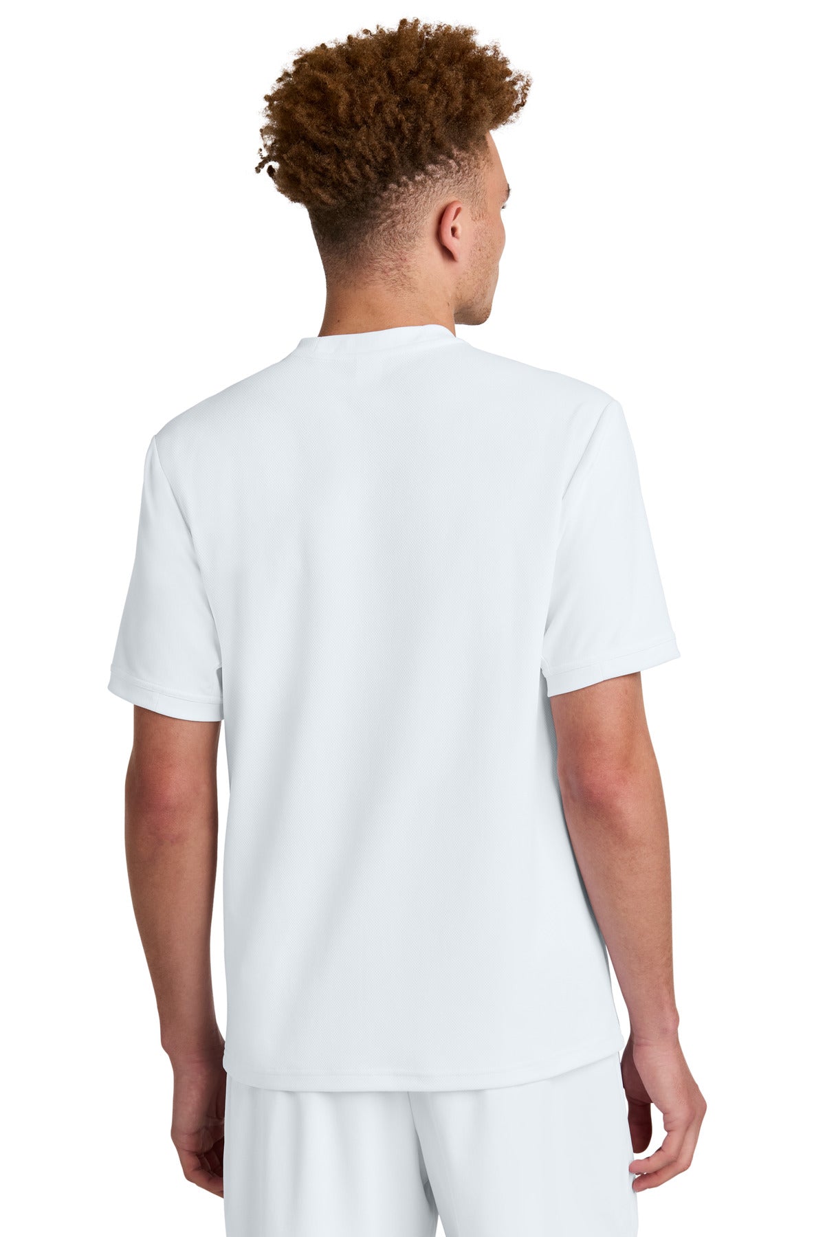 Wht/Wht Sport-Tek Club Short Sleeve Crew ST440