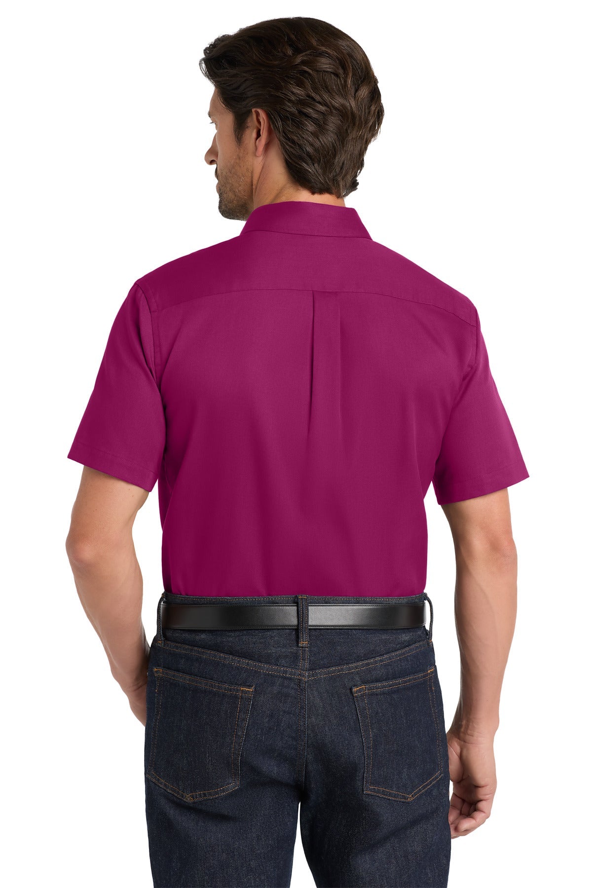 WildBerry Port Authority Short Sleeve SuperPro React Twill Shirt. W809