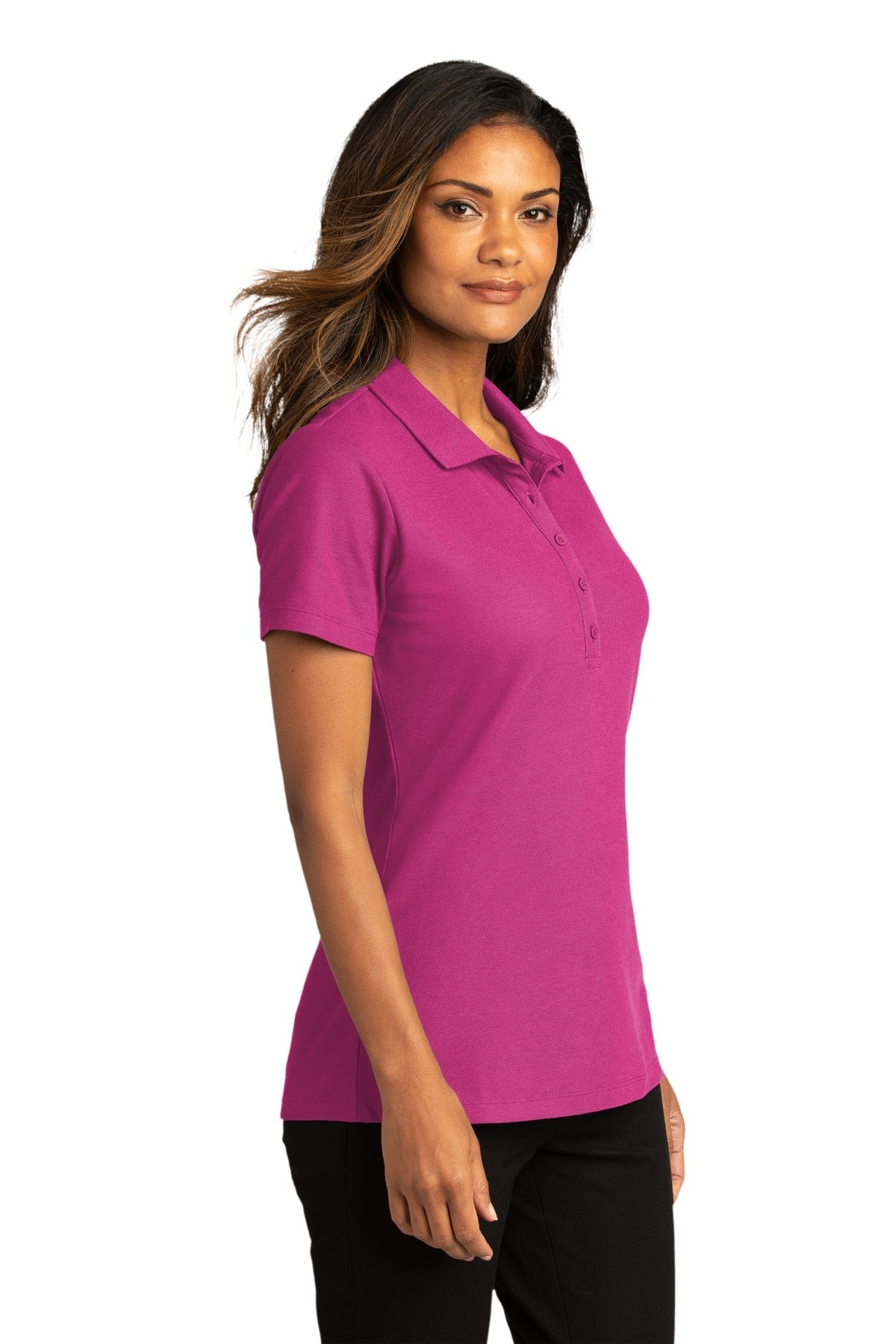 WildBerry Port Authority Women's SuperPro React Polo. LK810