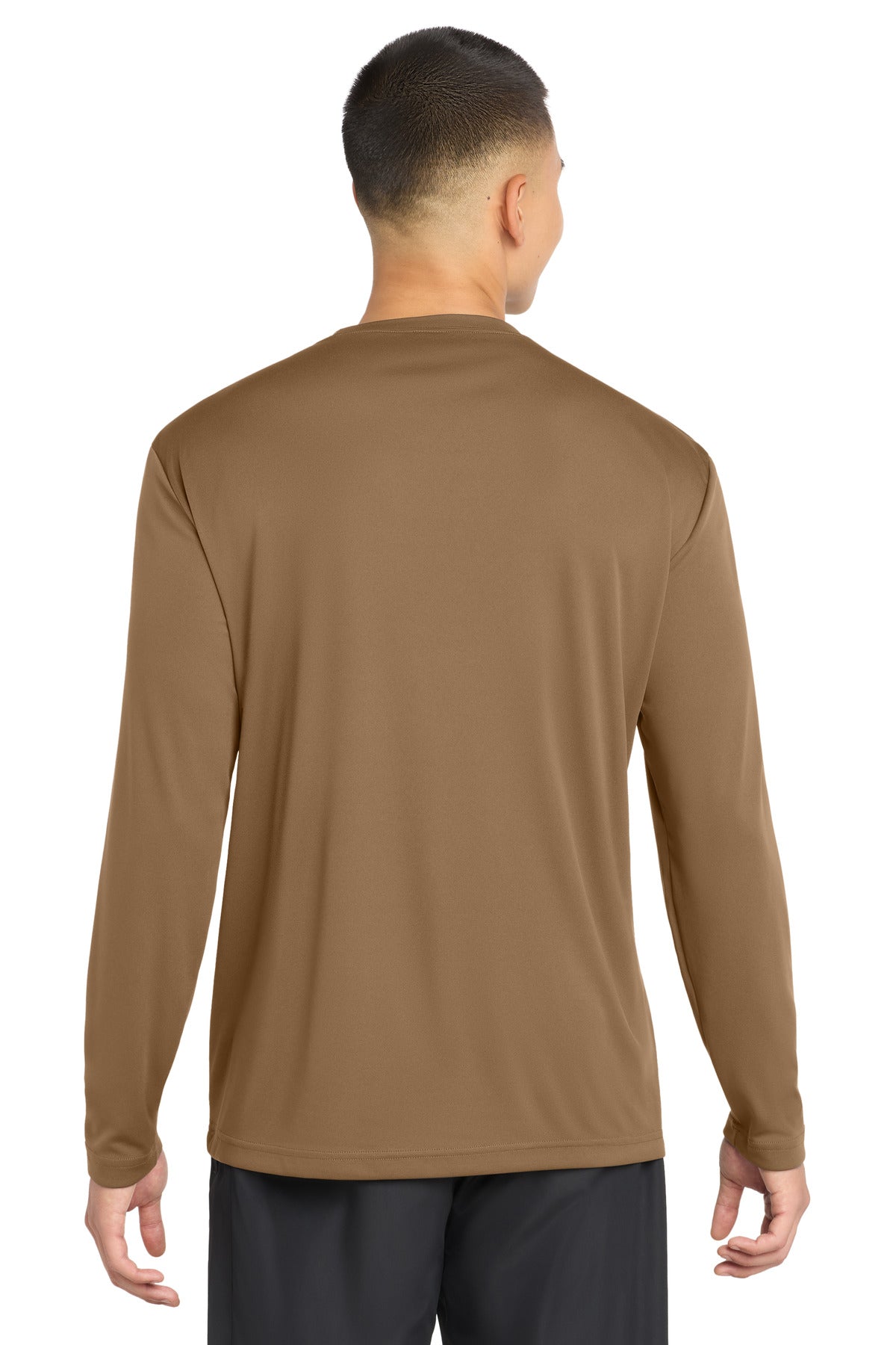 Woodland Brown Sport-Tek Long Sleeve PosiCharge Competitor Tee. ST350LS