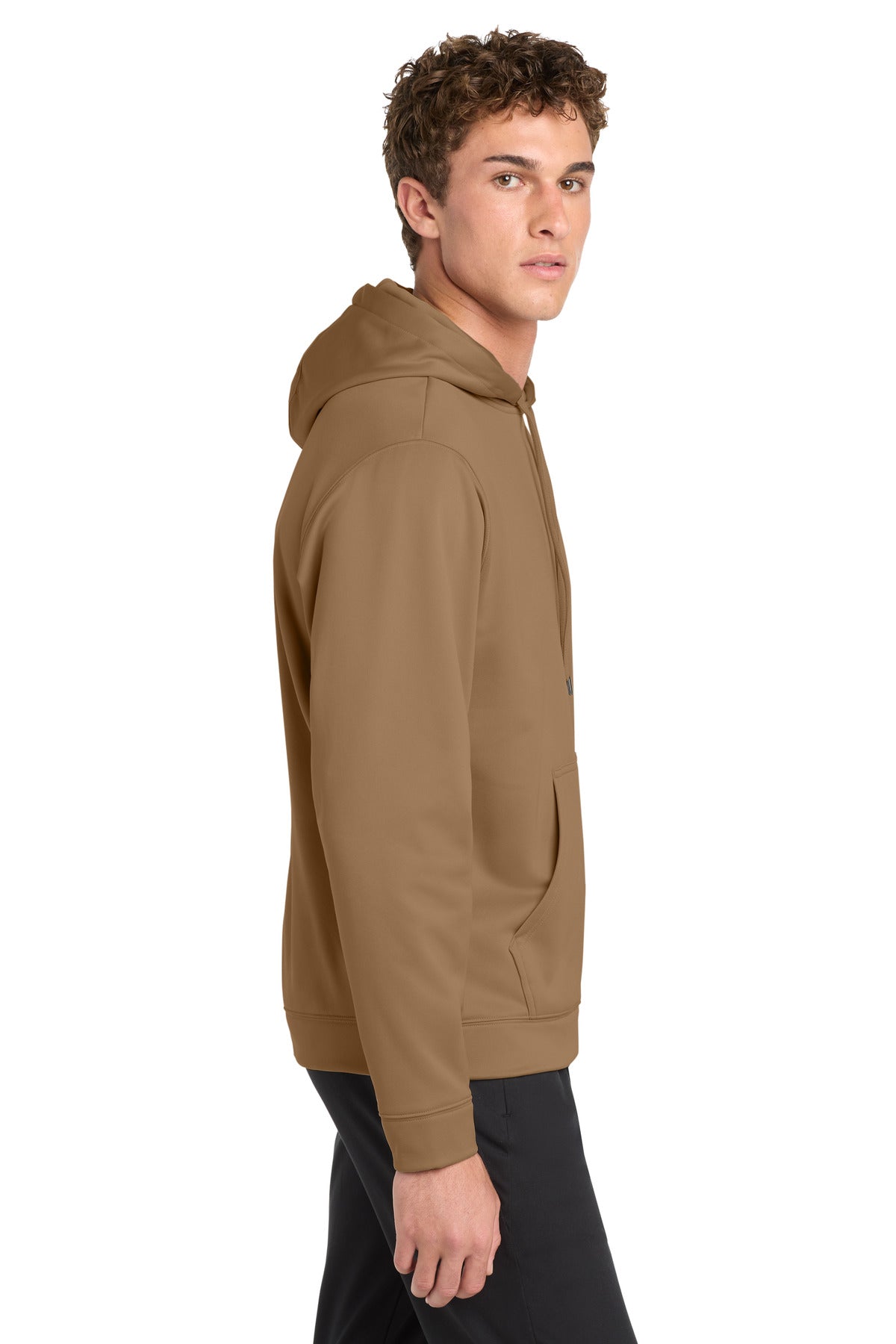 Woodland Brown Sport-Tek Sport-Wick Fleece Hooded Pullover. F244