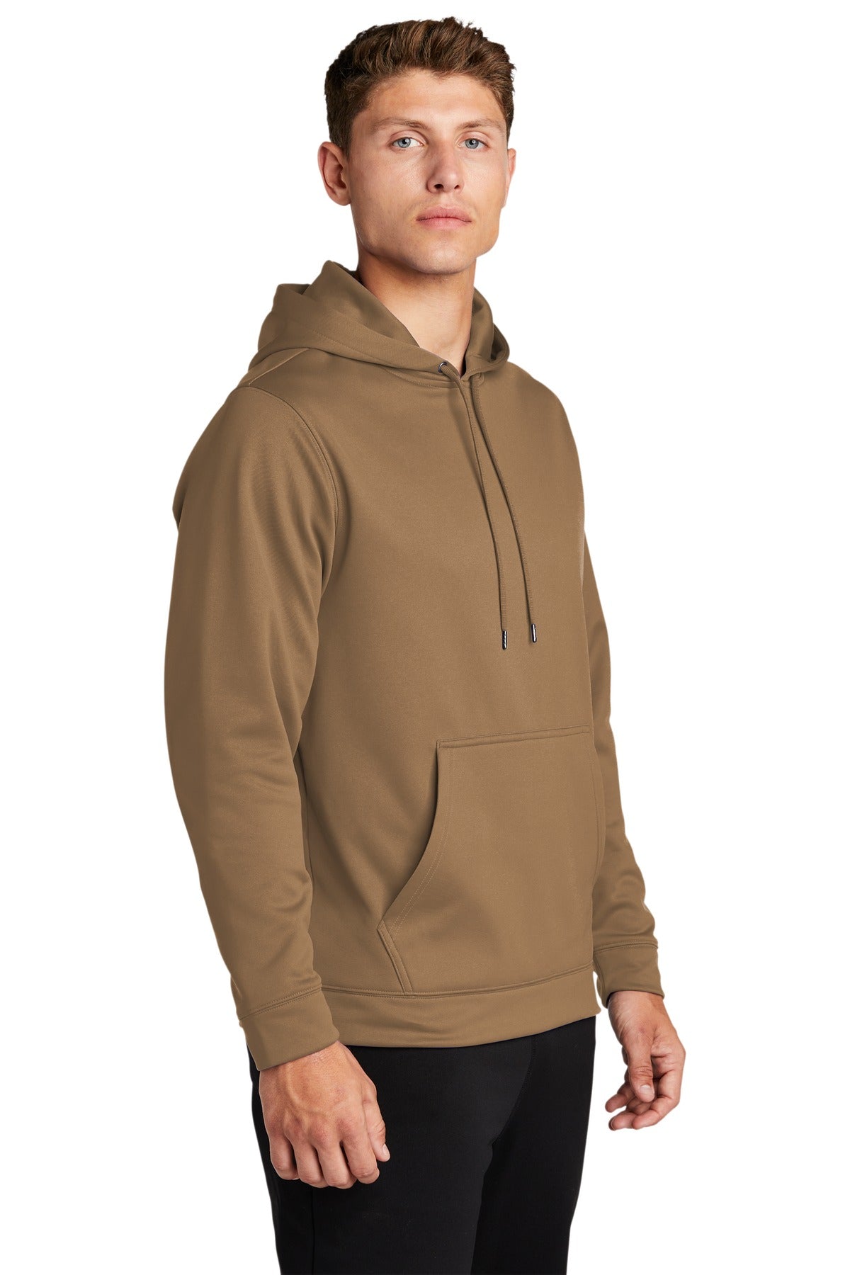 Woodland Brown Sport-Tek Sport-Wick Fleece Hooded Pullover. F244