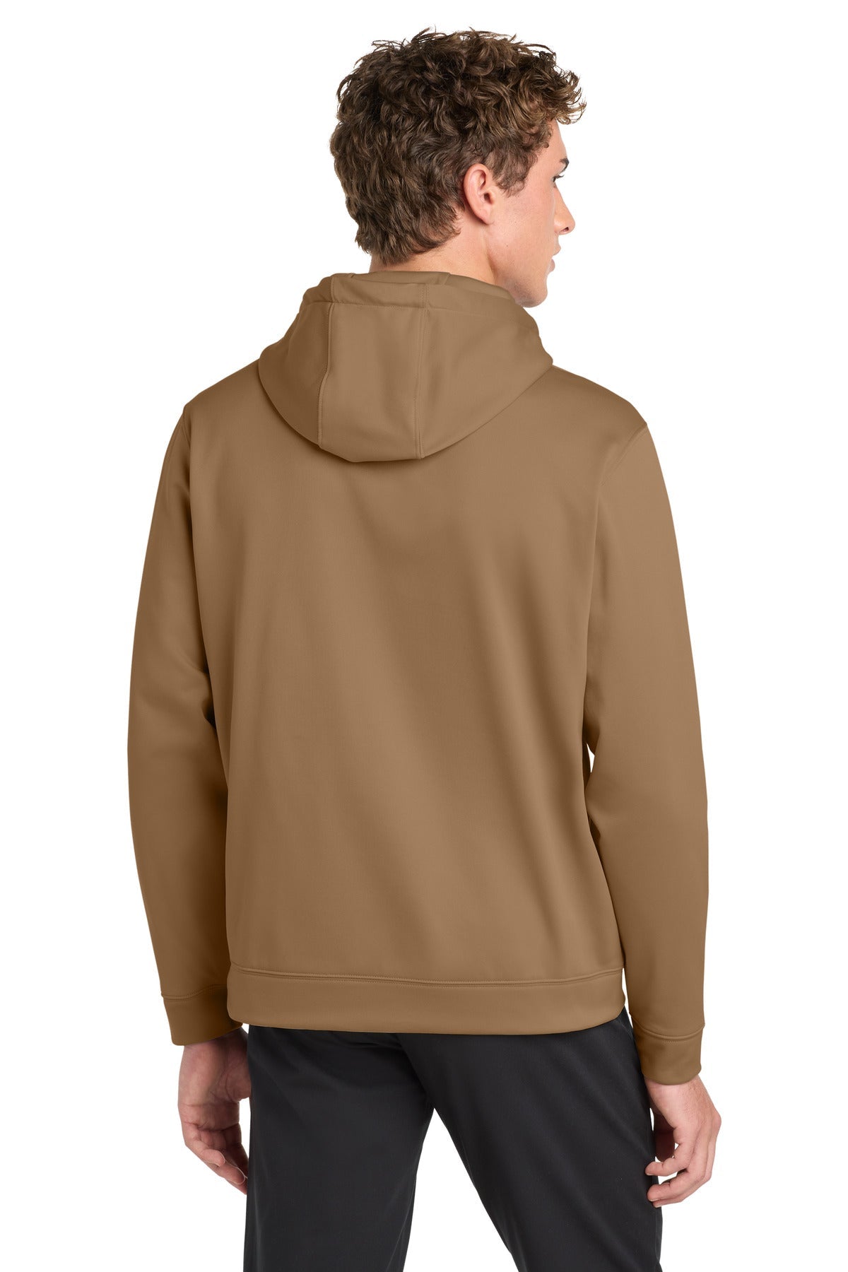 Woodland Brown Sport-Tek Sport-Wick Fleece Hooded Pullover. F244