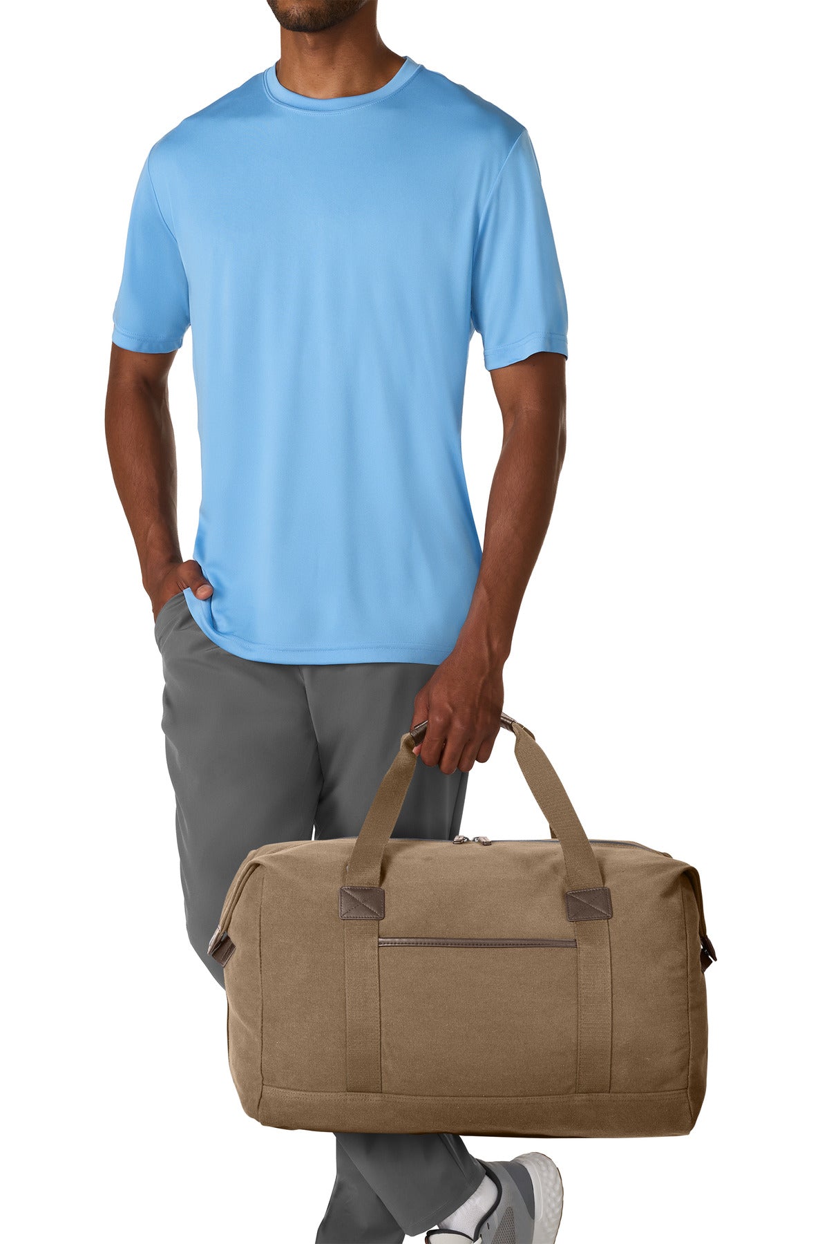 WoodlandBr Port Authority Washed Canvas Duffel BG8030