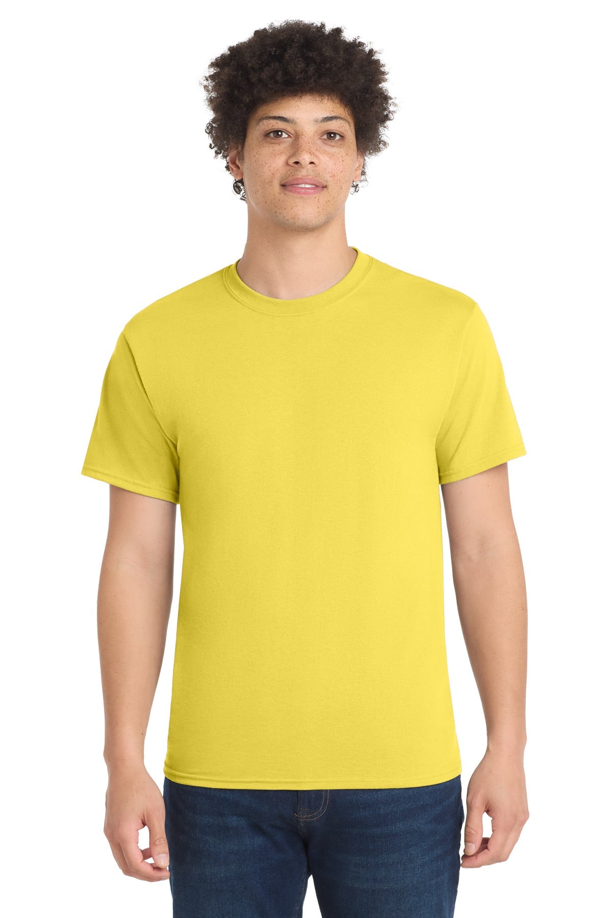 Yellow Port & Co Tall Core Blend Tee. PC55T