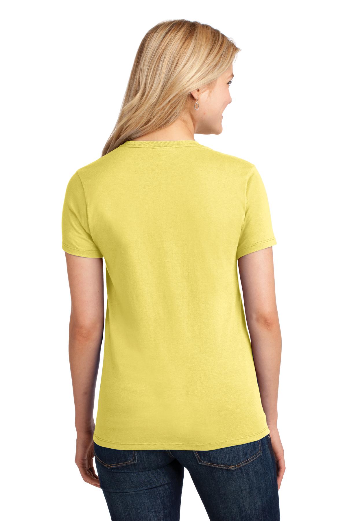 Yellow Port & Co Women's Core Cotton Tee. LPC54