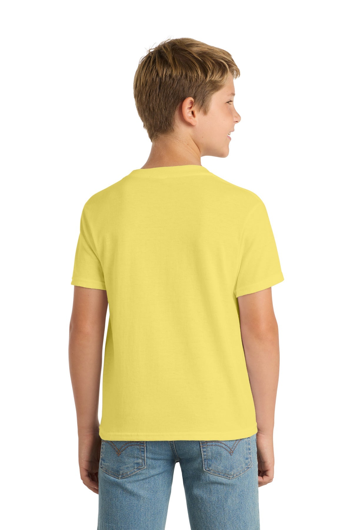 Yellow Port & Co Youth Core Blend Tee. PC55Y