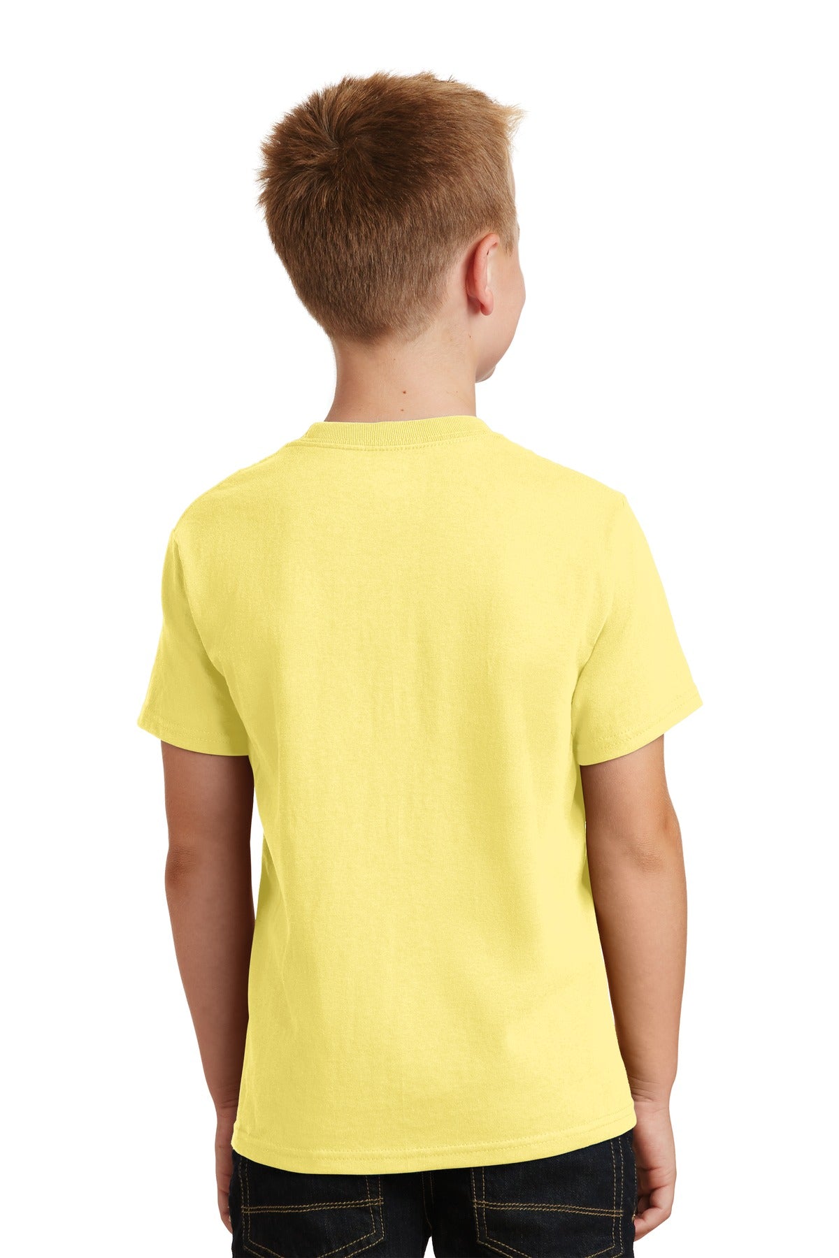 Yellow Port & Co Youth Core Cotton Tee. PC54Y