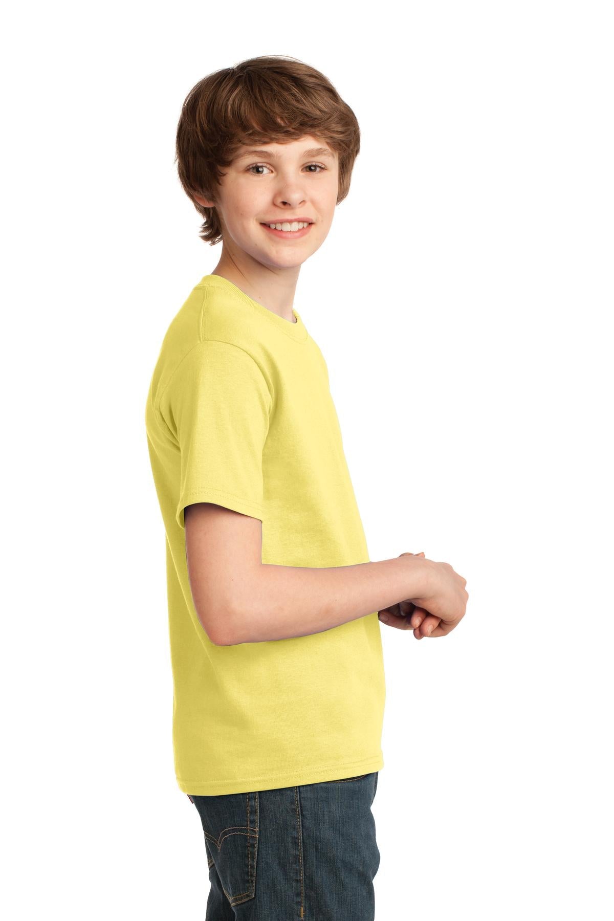 Yellow Port & Co Youth Essential Tee. PC61Y