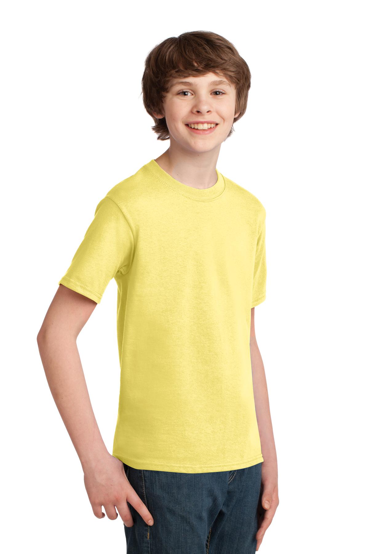 Yellow Port & Co Youth Essential Tee. PC61Y