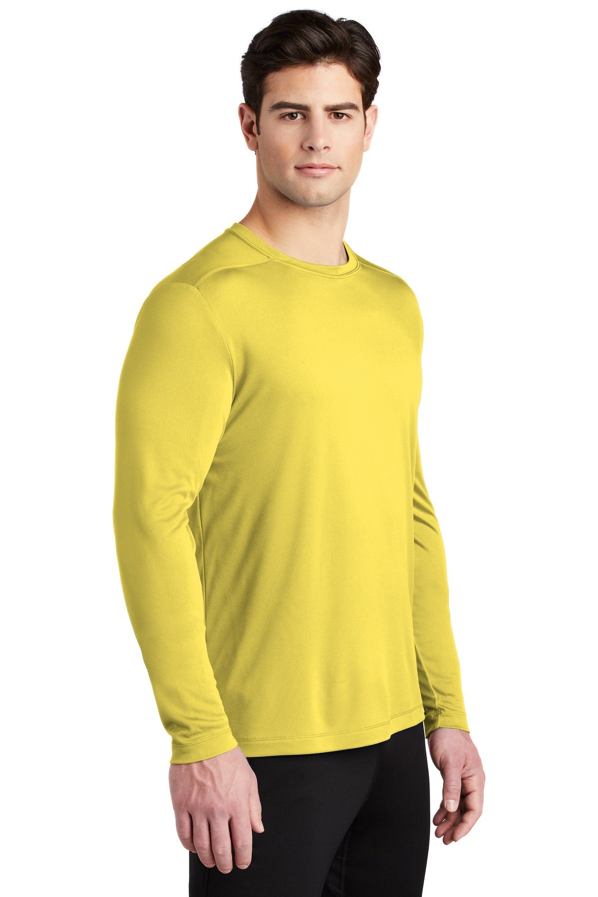 Yellow Sport-Tek Posi-UV Pro Long Sleeve Tee. ST420LS