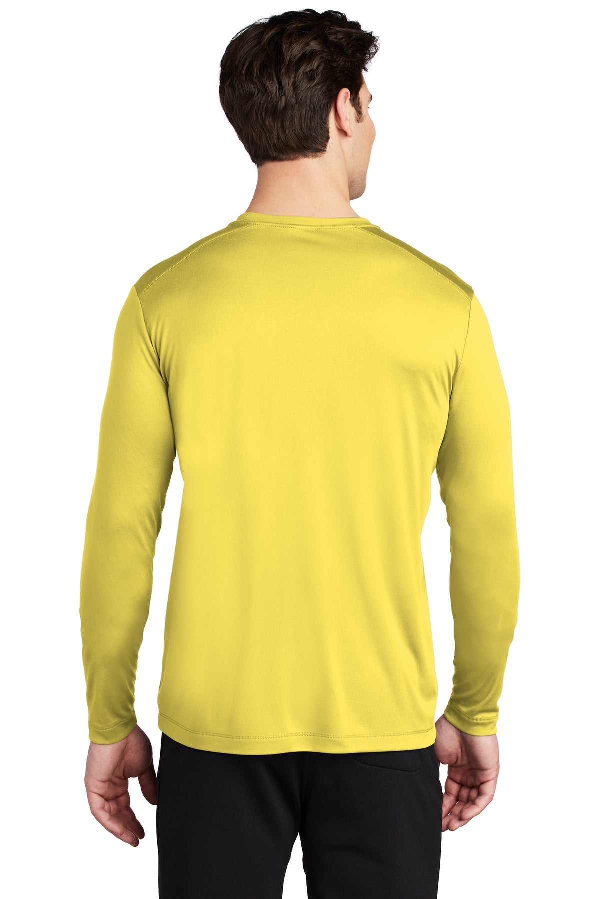 Yellow Sport-Tek Posi-UV Pro Long Sleeve Tee. ST420LS