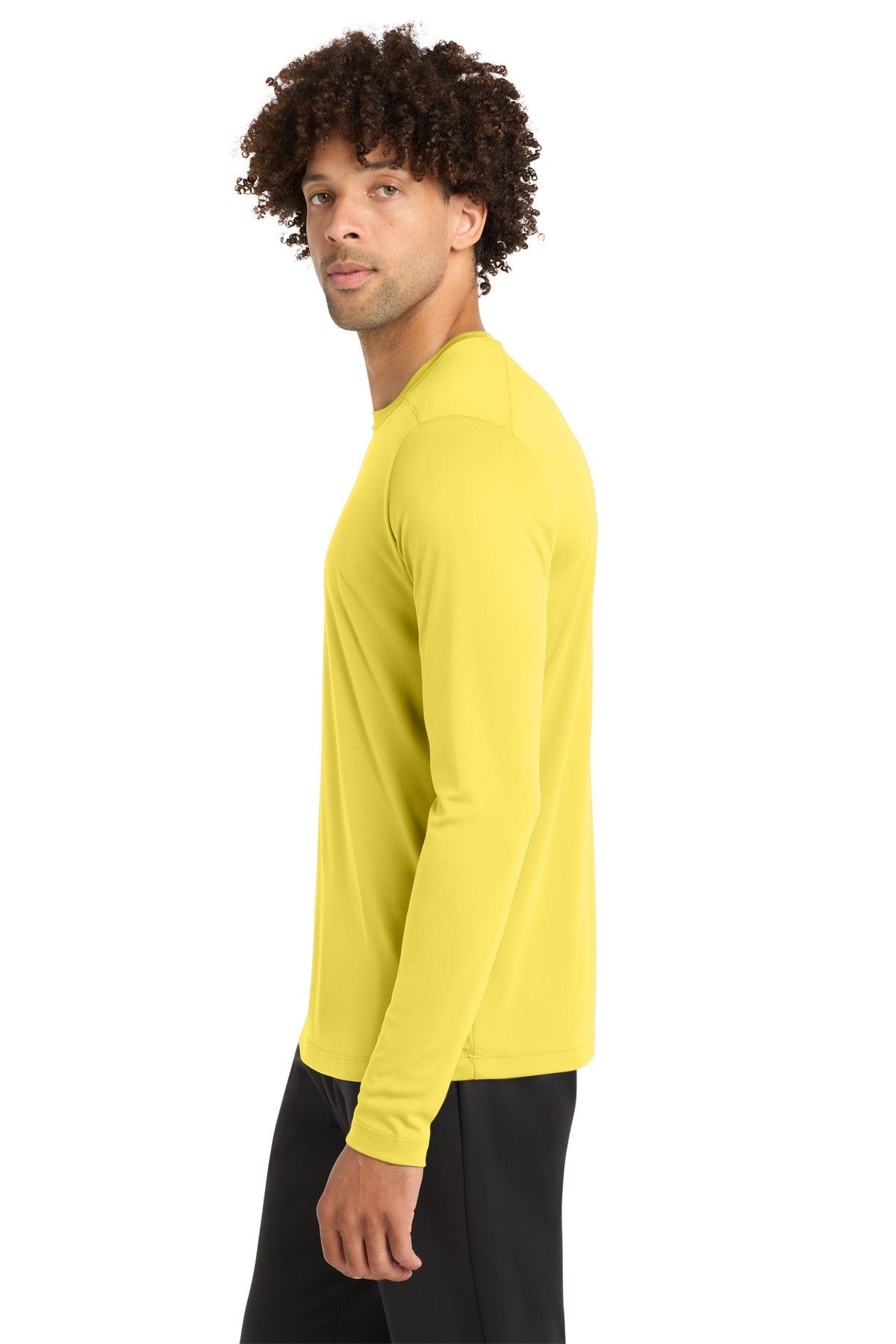 Yellow Sport-Tek Posi-UV Pro Long Sleeve Tee. ST420LS