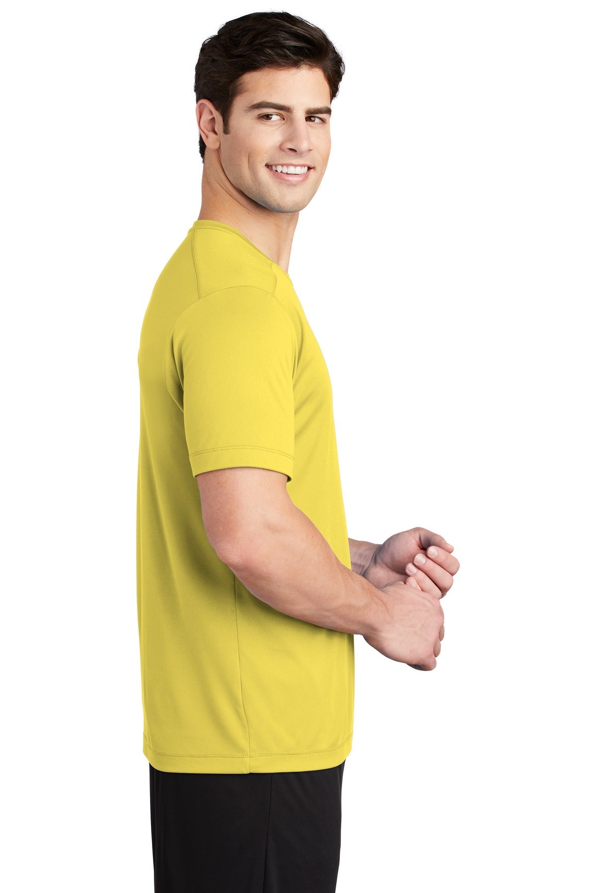Yellow Sport-Tek Posi-UV Pro Tee. ST420