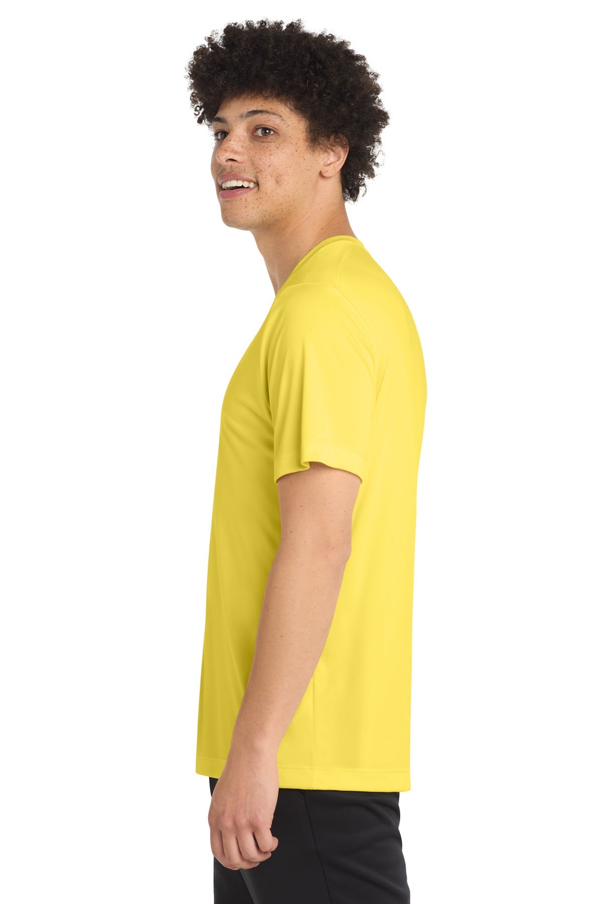 Yellow Sport-Tek Posi-UV Pro Tee. ST420